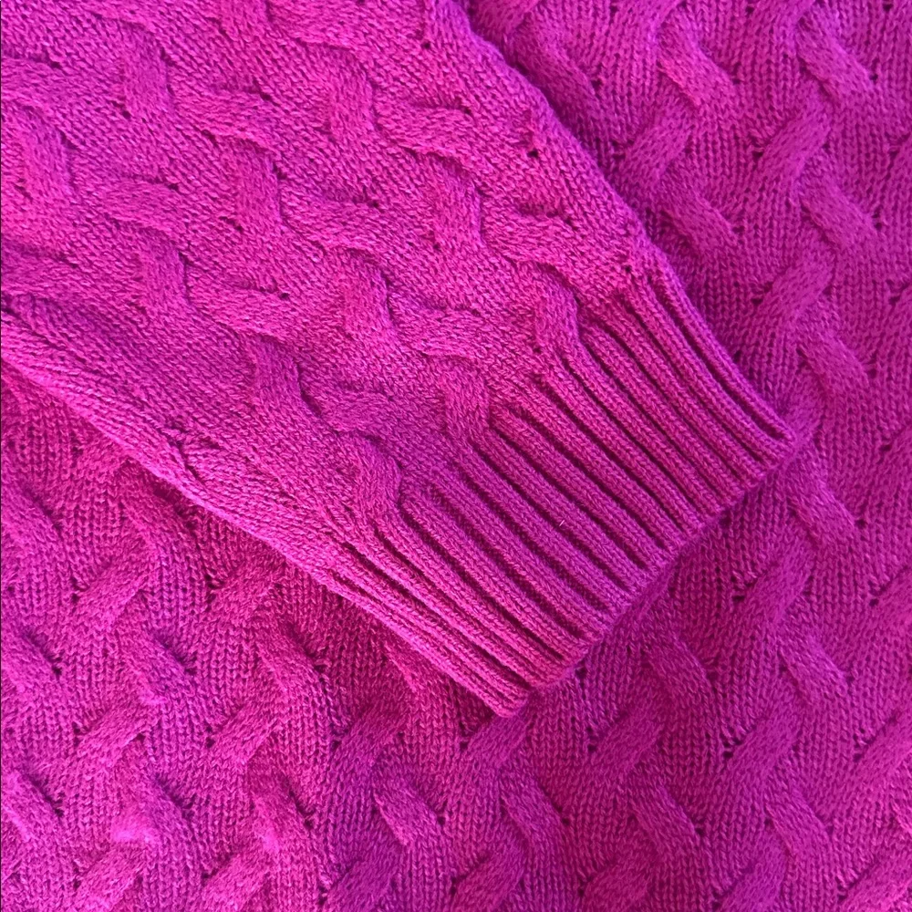 Pink Cable Knit Sweater National PXL - Picture 5 of 8